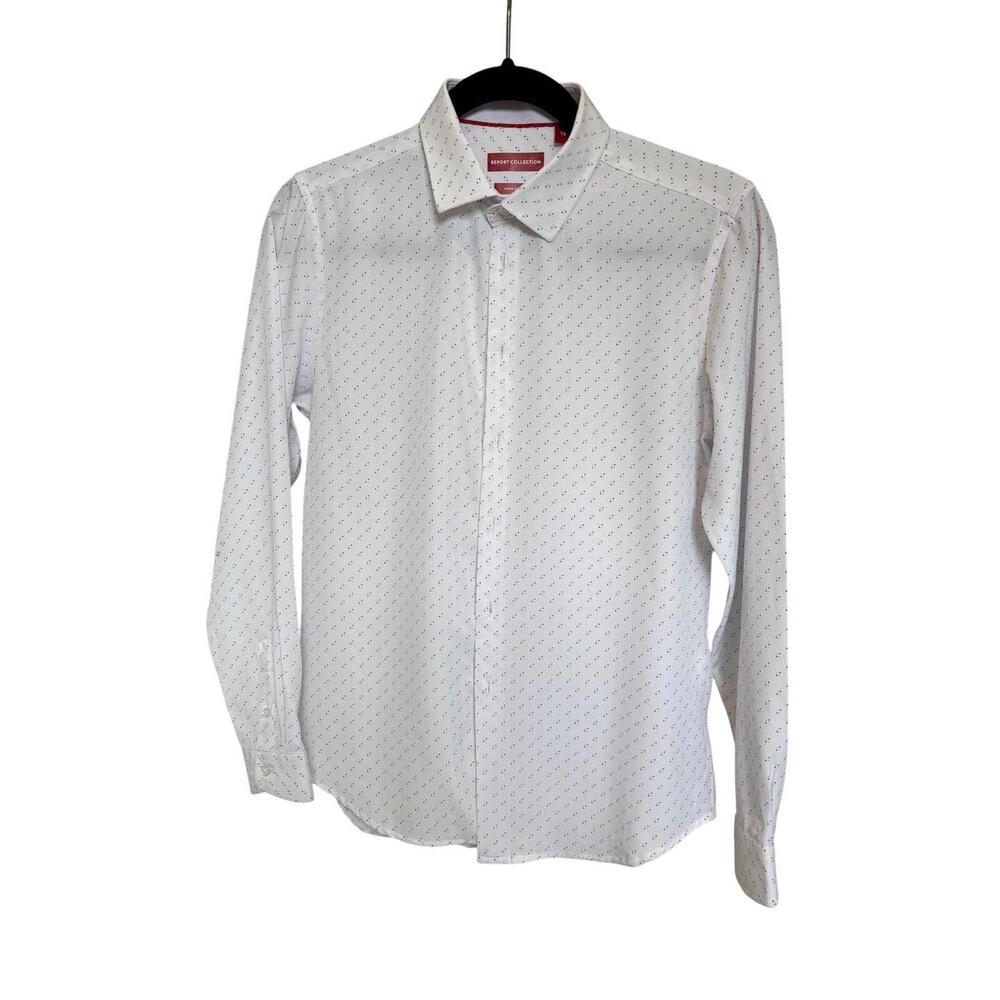 Report Collection - Crisp Collared Shirt Size 16 hyper stretch